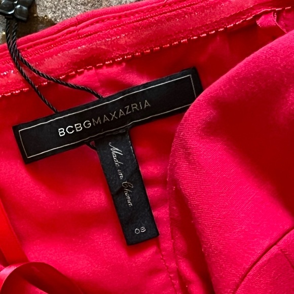 ⭐️BOGO FREE⭐️ NWOT BCBG MaxAzria Penelope Elegant Red Strapless Dress - Picture 10 of 12